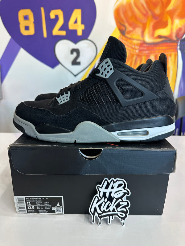 JORDAN 4 RETRO SE 'BLACK CANVAS'