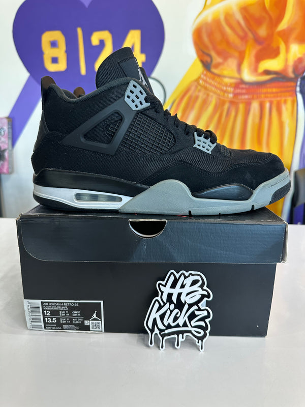 JORDAN 4 RETRO SE 'BLACK CANVAS'